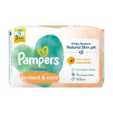 PAMPERS мокри кърпи бебешки, Harmonie, Невен, Protect & Care,  3х44 броя 