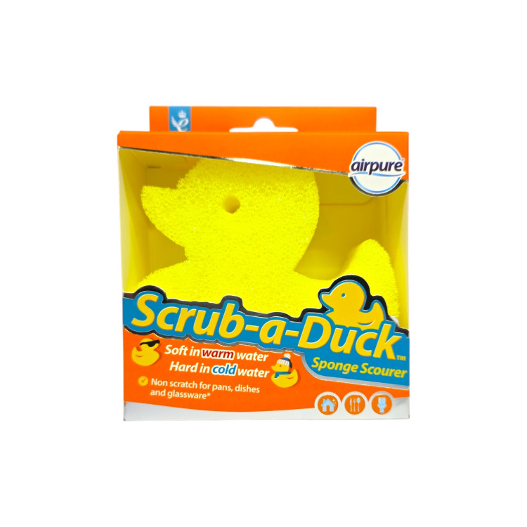 AIRPURE домакинска гъба, Scrub-a-Duck, 1 брой, Оранджева