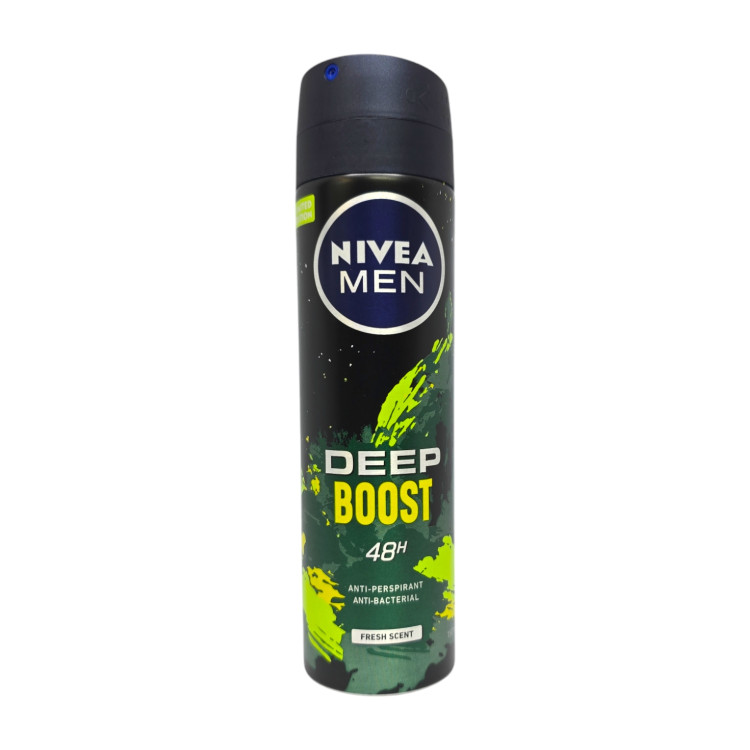 NIVEA дезодорант мъжки, Deep Boost, 48ч, 150мл NIVEA дезодорант мъжки, Deep Boost, 48ч, 150мл