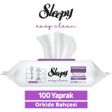 SLEEPY санитарни мокри кърпи, Orkide, За почистване на повърхности, 100 броя 