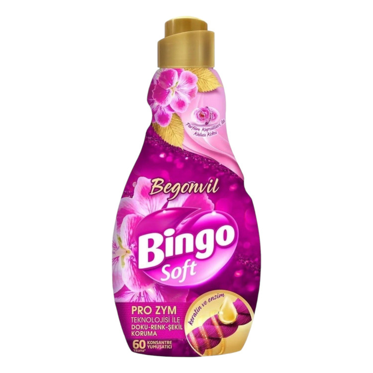 BINGO soft омекотител за пране, 1440мл, 60 пранета, Begonvil
