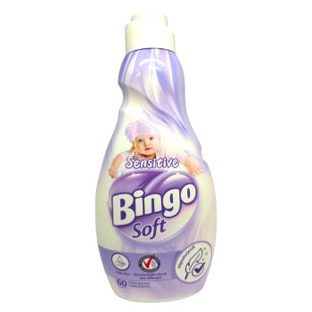 BINGO soft омекотител за пране, 1440мл, 60 пранета, Сензитив BINGO soft омекотител за пране, 1440мл, 60 пранета, Сензитив