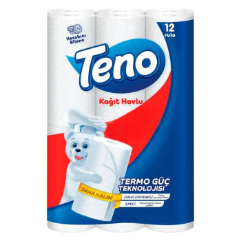 TENO кухнеска ролка, Бяла, 12 броя х 100гр