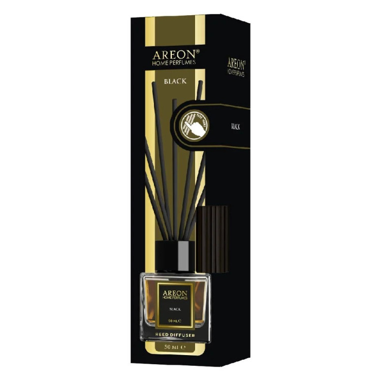 Areon домашен парфюм с клечки, Лукс, 50мл, Black Areon домашен парфюм с клечки, Лукс, 50мл, Black