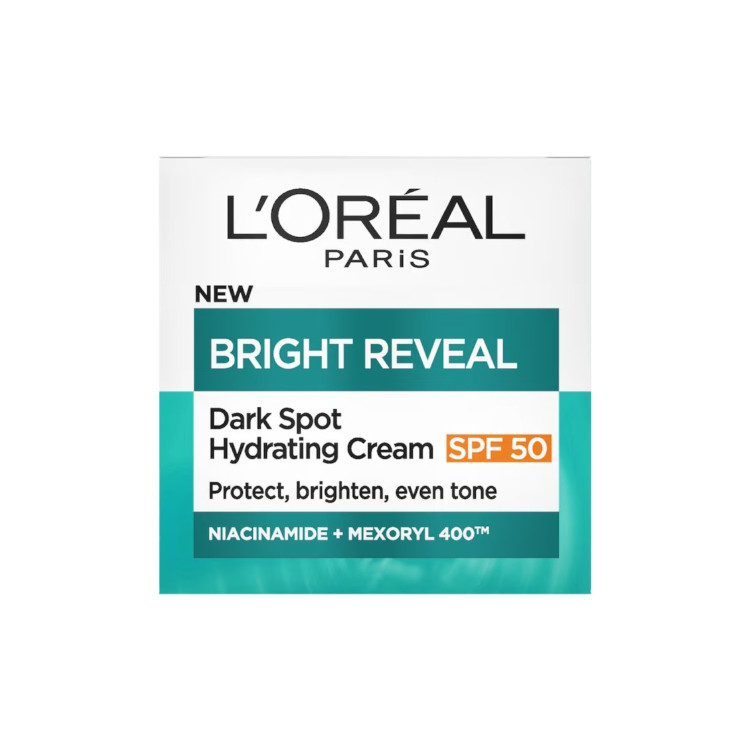 LOREAL хидратиращ крем за лице, SPF 50, Bright Reveal, 50мл