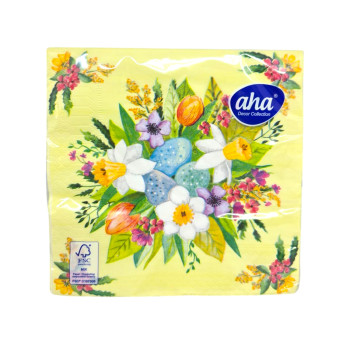AHA салфетки с картинка, Великденски, 20броя, Жълти