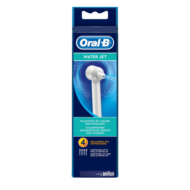 Oral-B накрайник за електрическа четка за зъби, Water Jet, 4 броя Oral-B накрайник за електрическа четка за зъби, Water Jet, 4 броя