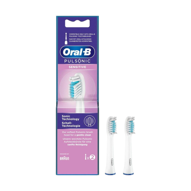 Oral-B накрайник за електрическа четка за зъби, Pulsonic, Sensitive, 2 броя Oral-B накрайник за електрическа четка за зъби, Pulsonic, Sensitive, 2 броя