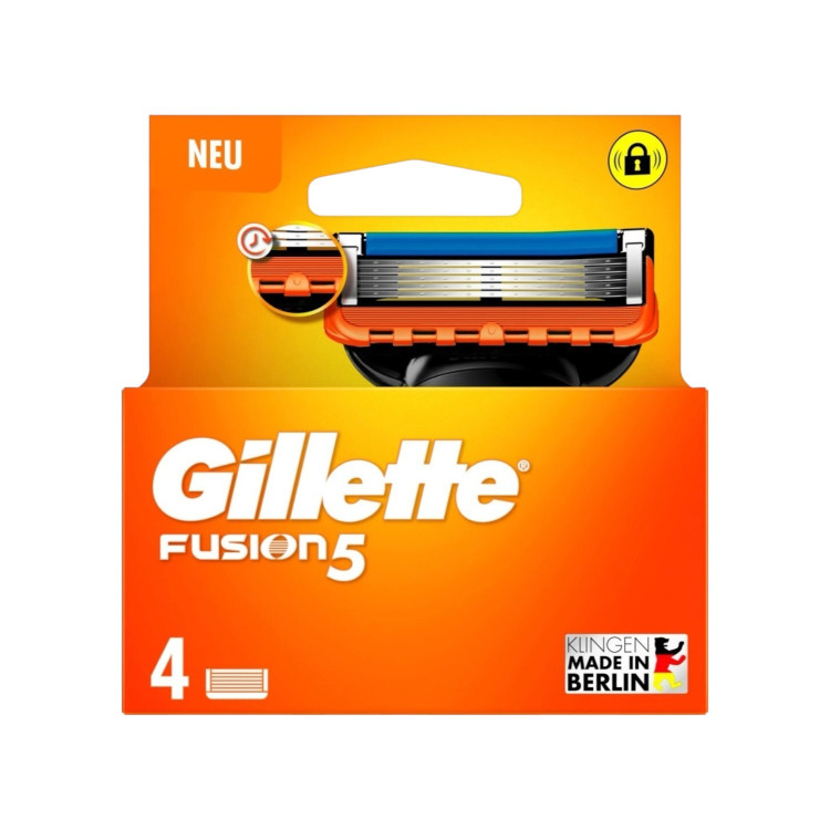 GILLETTE резервни ножчета за самобръсначка, Fusion5, 4 броя