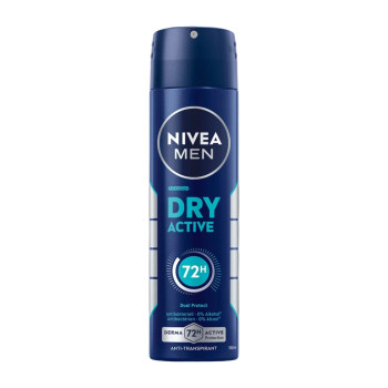 NIVEA дезодорант мъжки, Dry aktive, 72ч, 150мл NIVEA дезодорант мъжки, Dry aktive, 72ч, 150мл