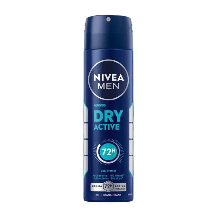 NIVEA дезодорант мъжки, Dry aktive, 72ч, 150мл NIVEA дезодорант мъжки, Dry aktive, 72ч, 150мл