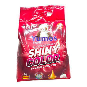 YUMOS прах за пране, 2кг, 30 пранета, Shiny Color YUMOS прах за пране, 2кг, 30 пранета, Shiny Color