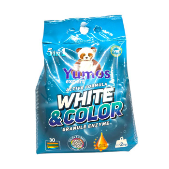 YUMOS прах за пране, 2кг, 30 пранета, White & Color YUMOS прах за пране, 2кг, 30 пранета, White & Color