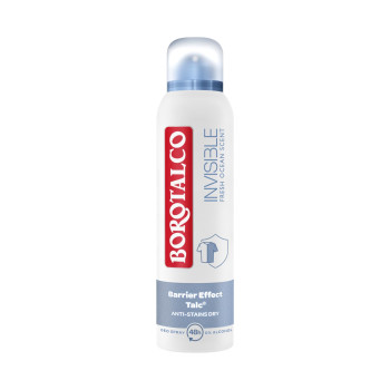 BOROTALCO дезодрант против изпотяване, 150мл, Invisible, Fresh Ocean scent