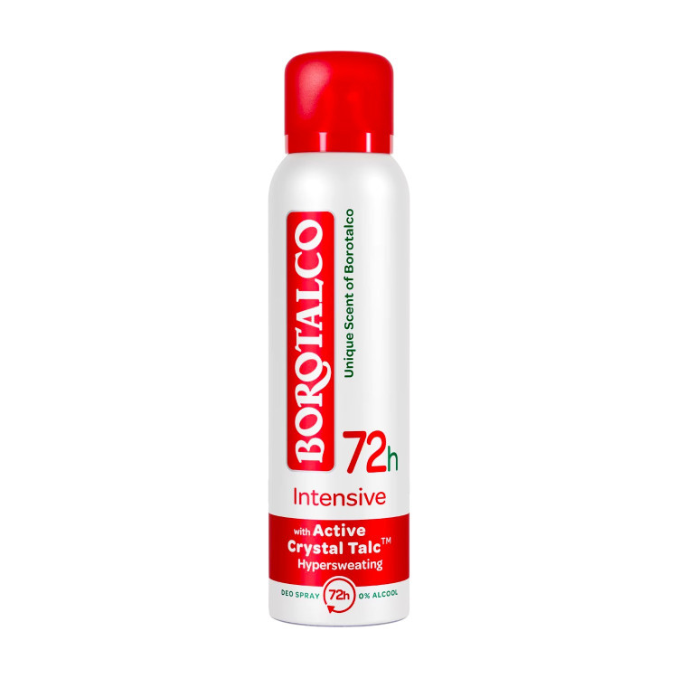 BOROTALCO дезодрант против изпотяване, 150мл, 72часа, Intensiv, Unique scent of borotalco BOROTALCO дезодрант против изпотяване, 150мл, 72часа, Intensiv, Unique scent of borotalco
