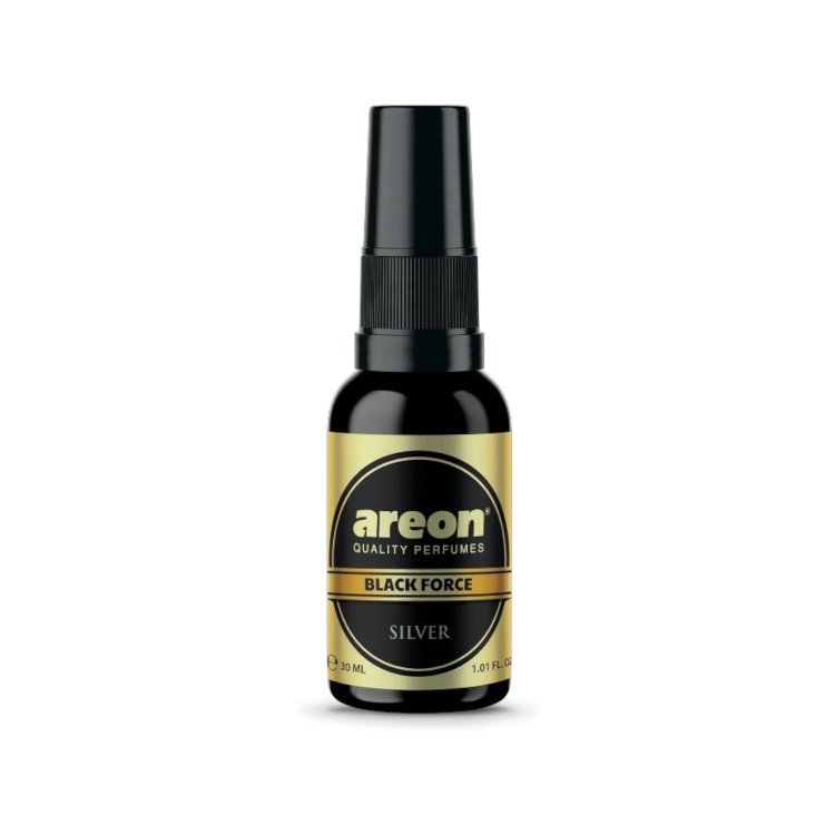 AREON спрей парфюм ароматизатор за автомобили, Black Force, Silver AREON спрей парфюм ароматизатор за автомобили, Black Force, Silver