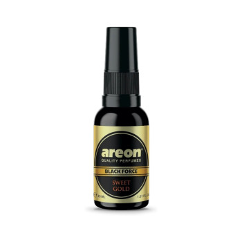 AREON спрей парфюм ароматизатор за автомобили, Black Force, Sweet Gold AREON спрей парфюм ароматизатор за автомобили, Black Force, Sweet Gold