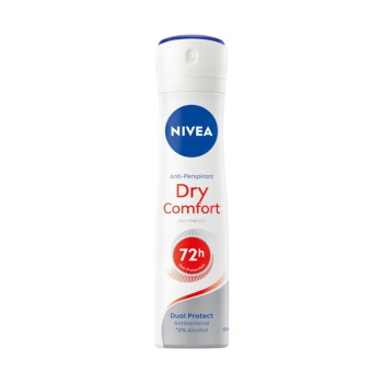 NIVEA дезодорант дамски, Dry comfort, 150мл