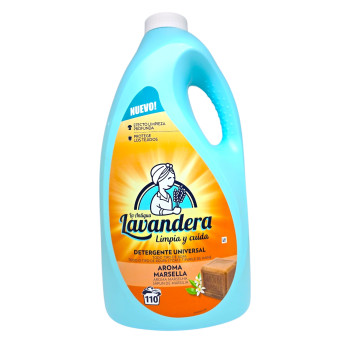 LAVANDERA течен перилен препарат, 4.95л, 110 пранета, Универсален, Aroma Marsela LAVANDERA течен перилен препарат, 4.95л, 110 пранета, Универсален, Aroma Marsela