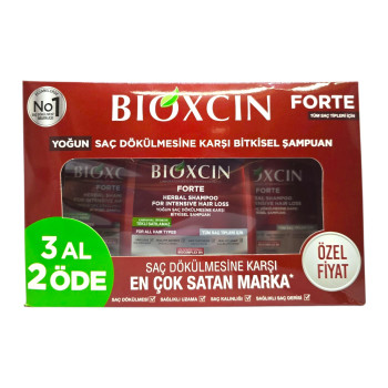 BIOXCIN шампоан за коса, 3х300мл, Forte, Билков шампоан против косопад