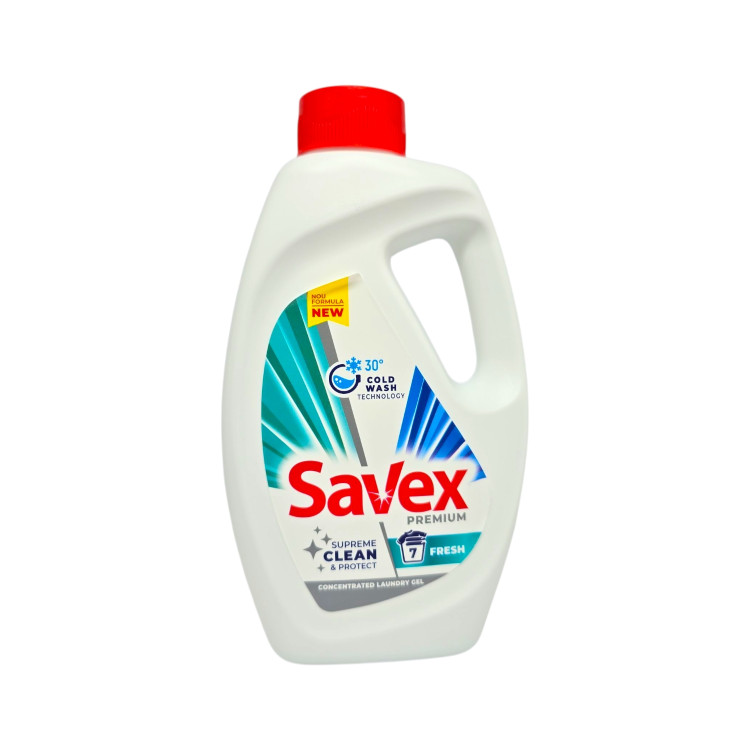 SAVEX течен перилен препарат за универсално пране, Fresh, 7 пранета, 315мл