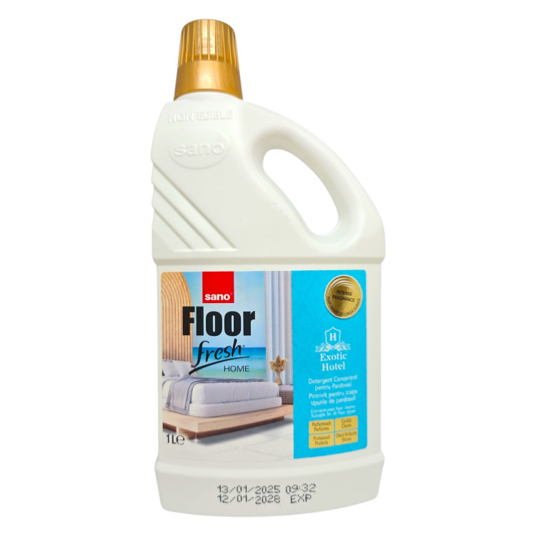 Sano Floor fresh home 1л, Exotic Hotel, универсален препарат за под Sano Floor fresh home 1л, Exotic Hotel, универсален препарат за под