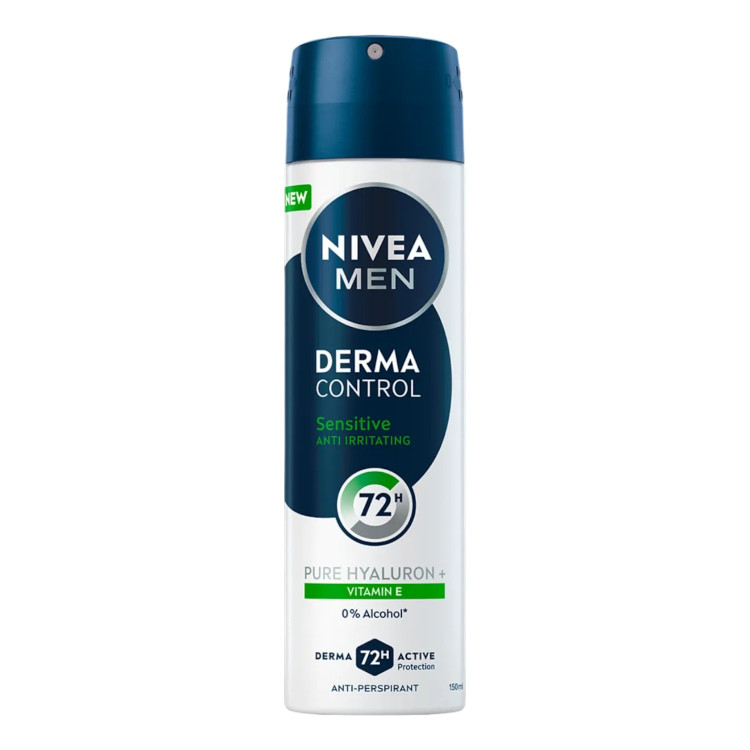 NIVEA дезодорант мъжки, 150мл, Derma control, Sensitive