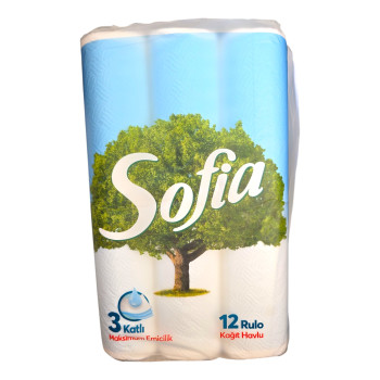 SOFIA кухненска ролка, Бяла, 12 броя SOFIA кухненска ролка, Бяла, 12 броя