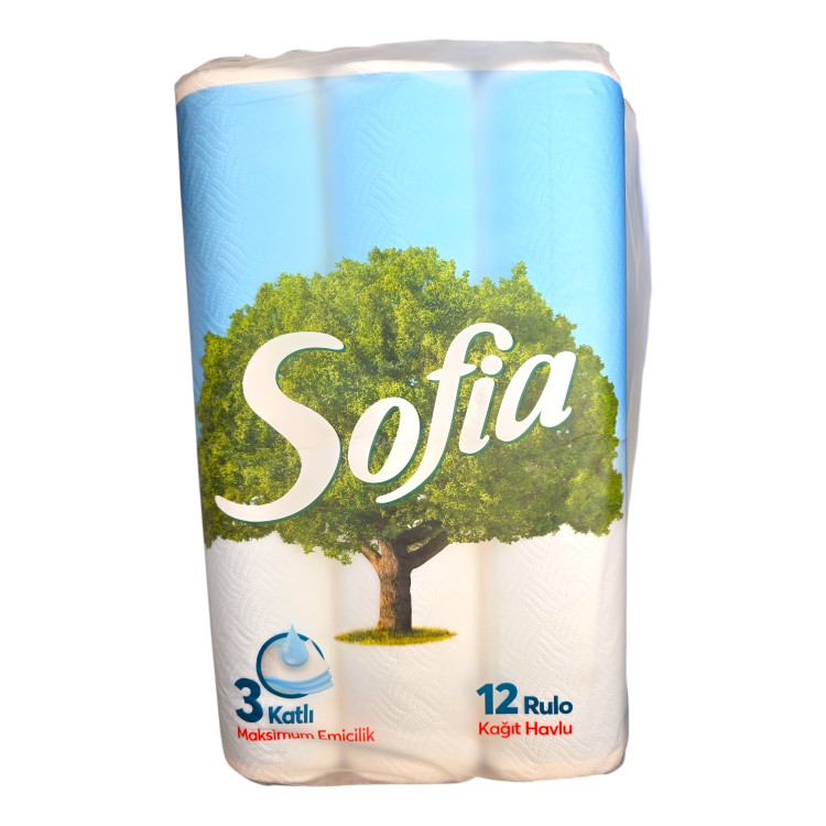 SOFIA кухненска ролка, Бяла, 12 броя