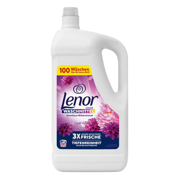 LENOR течен перилен препарат, Цветно пране, Amethyst, 100 пранета, 5 литра