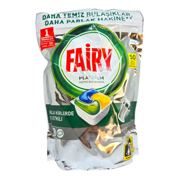 FAIRY таблетки за съдомиялна машина, Platinum, All in one, 50 броя FAIRY таблетки за съдомиялна машина, Platinum, All in one, 50 броя