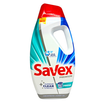 SAVEX течен перилен препарат, 1800мл, 40пранета, Фреш SAVEX течен перилен препарат, 1800мл, 40пранета, Фреш
