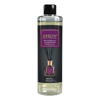 AREON пълнител за домашен парфюм с клечки, Lux, 260мл, Patchouli-Lavander-Vanilla