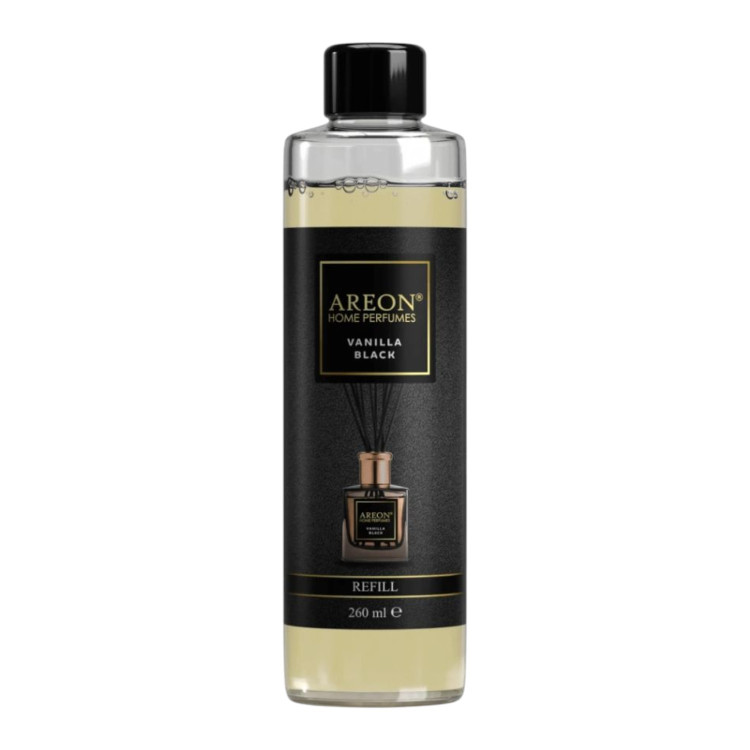 AREON пълнител за домашен парфюм с клечки, Lux, 260мл, Vanilla Black AREON пълнител за домашен парфюм с клечки, Lux, 260мл, Vanilla Black