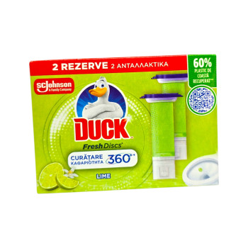 Duck тоалетно пате свеж диск двоен пълнител, Лимон