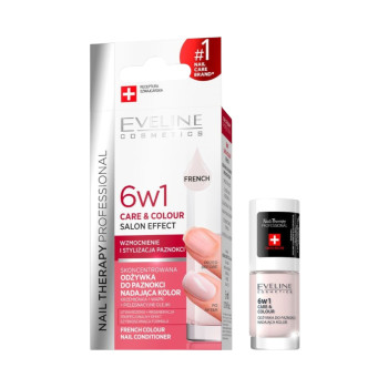 EVELINE заздравител за нокти, 6in1, Care & Colour, French