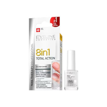 EVELINE заздравител за нокти, 8in1, Total action, Silver shine