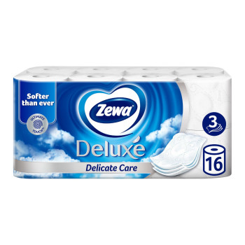 ZEWA тоалетна хартия, Deluxe, 16 броя, Delicate Care ZEWA тоалетна хартия, Deluxe, 16 броя, Delicate Care