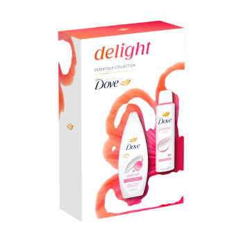 DOVE подаръчен комплект, Дамски, Душ гел и дезодорант, Petal soft