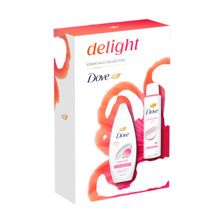 DOVE подаръчен комплект, Дамски, Душ гел и дезодорант, Petal soft DOVE подаръчен комплект, Дамски, Душ гел и дезодорант, Petal soft