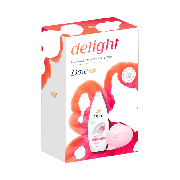 DOVE подаръчен комплект, Дамски, Душ гел и сапун, Delight
