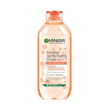 GARNIER мицеларна вода, Пилинг ефект, Всичко е едно, 400мл GARNIER мицеларна вода, Пилинг ефект, Всичко е едно, 400мл