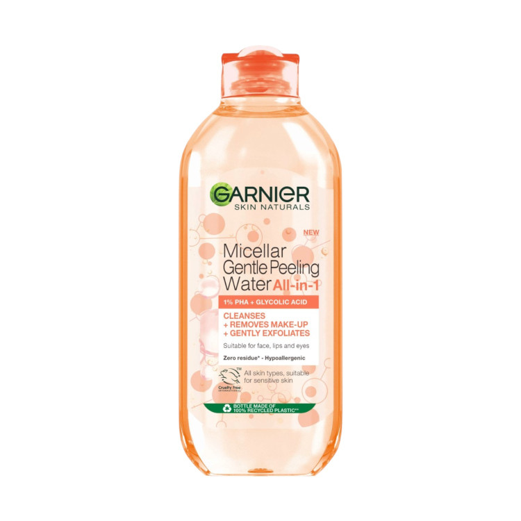 GARNIER мицеларна вода, Пилинг ефект, Всичко е едно, 400мл