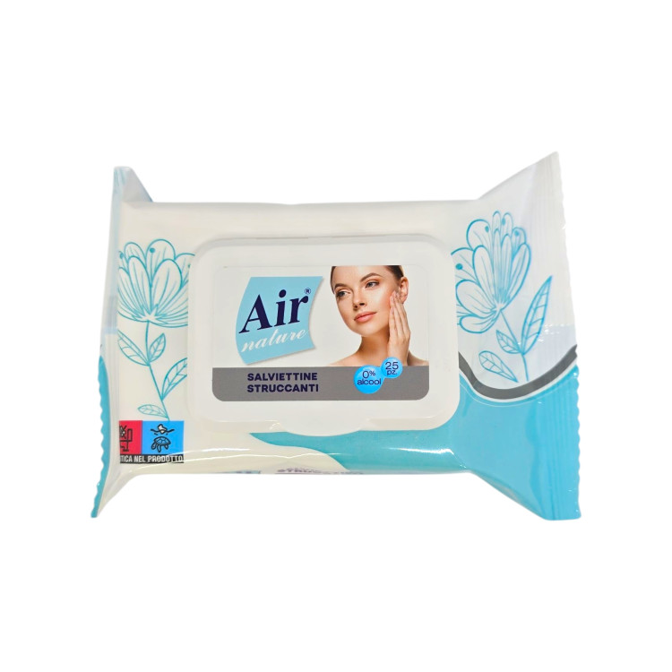 AIR мокри кърпи за почистване на лице от грим, 25 броя AIR мокри кърпи за почистване на лице от грим, 25 броя