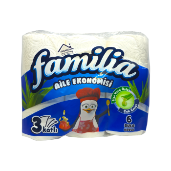FAMILIA кухненска ролка, Бяла, Алое вера, 6 броя FAMILIA кухненска ролка, Бяла, Алое вера, 6 броя