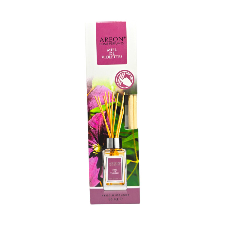 Areon домашен парфюм с клечки 85мл, Miel de Violettes Areon домашен парфюм с клечки 85мл, Miel de Violettes