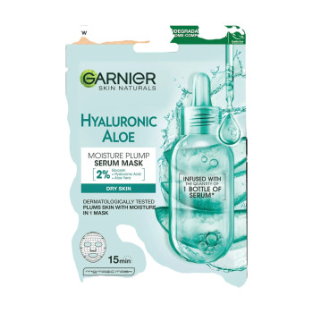 GARNIER памучна маска за лице, Hyaluronic Aloe, 1 брой GARNIER памучна маска за лице, Hyaluronic Aloe, 1 брой