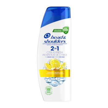 HEAD & SHOULDERS шампоан за коса, 330мл, 2в1, Цитрус фреш