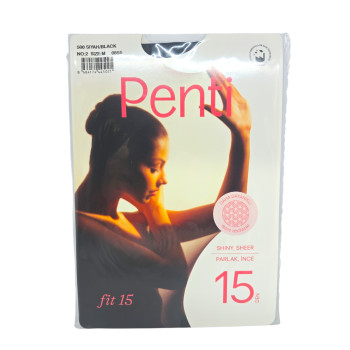 PENTI чорапогащник ликра, N2, Fit 15, 15 дена, Размер M, Черен PENTI чорапогащник ликра, N2, Fit 15, 15 дена, Размер M, Черен