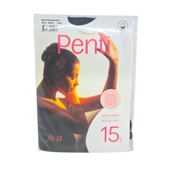 PENTI чорапогащник ликра, N3, Fit 15, 15 дена, Размер L, Черен PENTI чорапогащник ликра, N3, Fit 15, 15 дена, Размер L, Черен